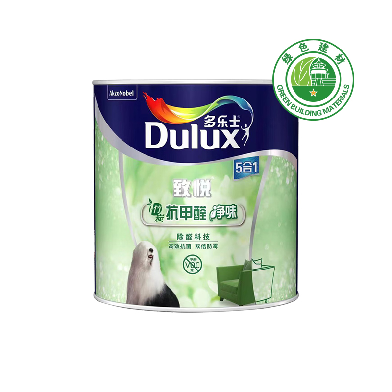 多乐士(Dulux)致悦竹炭抗甲醛净味五合一内墙乳胶漆 油漆涂料 环保墙面漆除醛抗菌 双倍防霉墙漆 A8146 1L