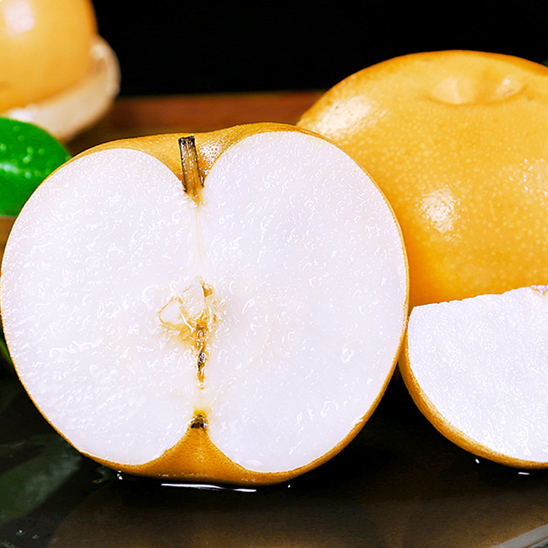 [熊猫鸟]精品圆黄梨 新鲜水果 松脆多汁 净重8.7斤装 单果250g以上高清大图