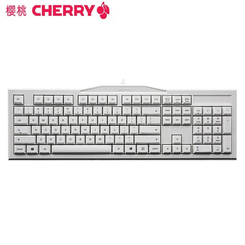 樱桃（Cherry）旗舰店 MX-BOARD 2.0 G80-3800 游戏办公机械键盘 程序员 白色 红轴