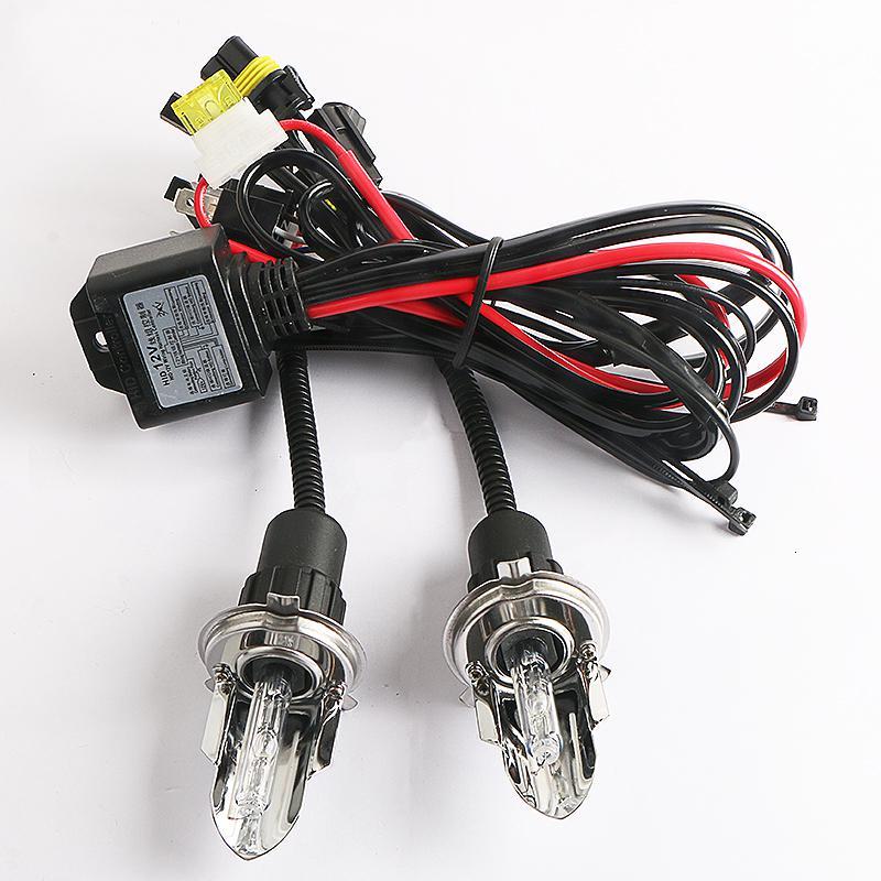 适用石栏高亮汽车h4摆角灯远近光一体疝气灯h4氙气大灯泡hid双光改装