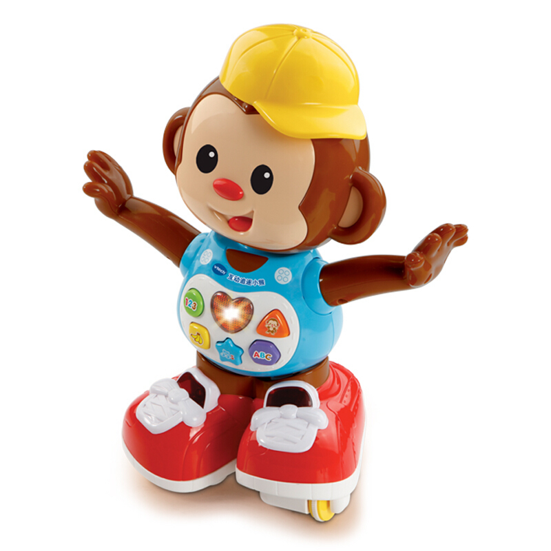 苏宁自营伟易达vtech互动追逐小猴宝宝音乐跳舞智能学爬行电动机器人