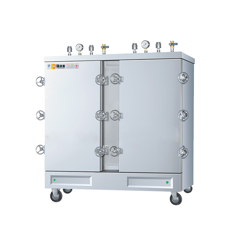 疆途者 商用电蒸箱蒸饭车双门24盘高原款电蒸饭柜 380V 24kW SJTZ-S1DC-8013高清大图