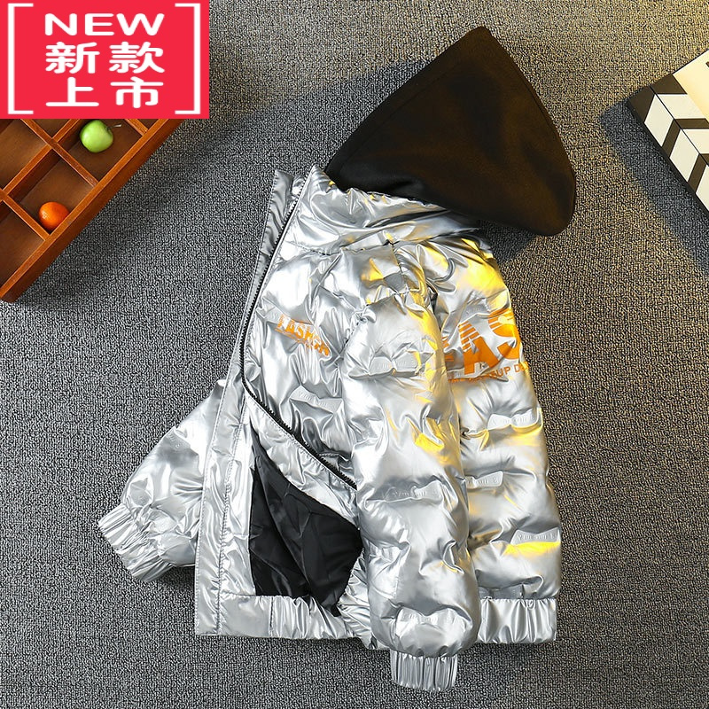 可莉允男童棉服冬装2022新款儿童装中大童羽绒棉衣免洗男孩加厚冬季外套