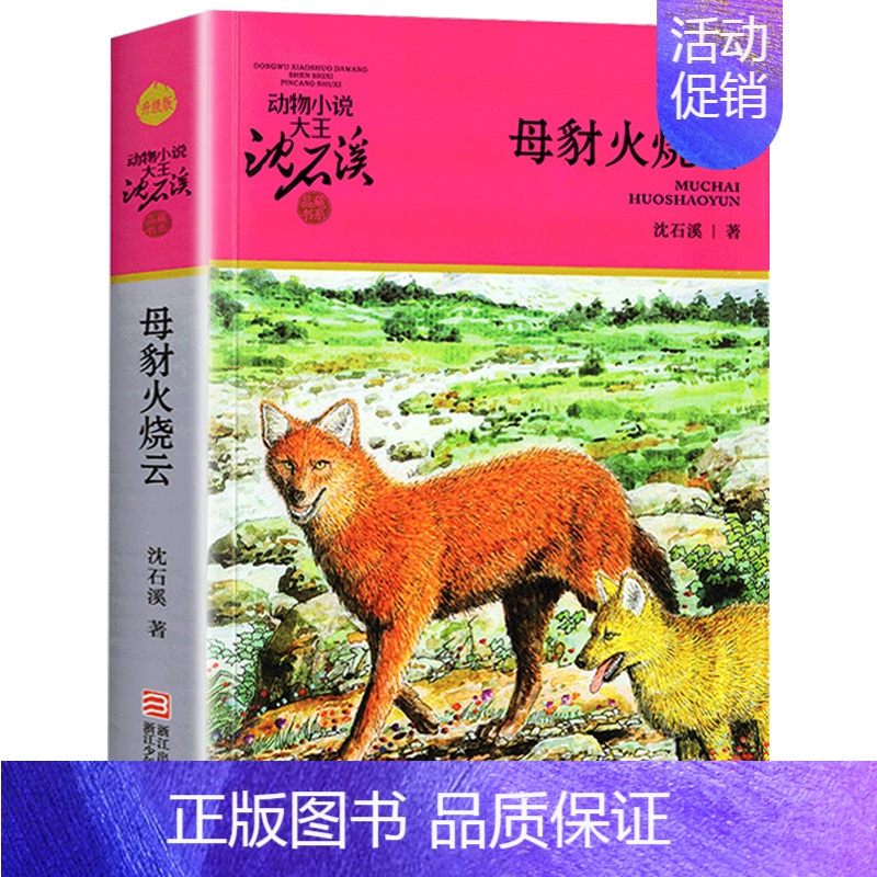母豺火烧云 [正版]大鱼之道沈石溪小学四年级五年级全集全套书浙江少年儿童出版社非注音版完整版动物小说大王品藏书系小学生课