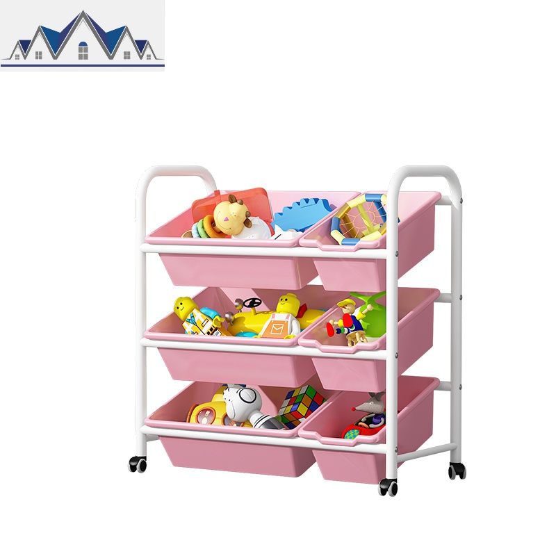 儿童玩具收纳架宝宝书架玩具架子置物架多层收纳柜储物分类整理架 三维工匠高清大图
