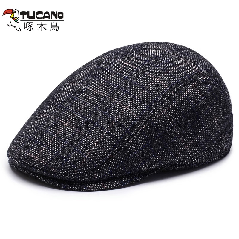 春秋老人帽子男士冬季中老年人爸爸爷爷贝雷帽冬天老头保暖鸭舌中 青格前进