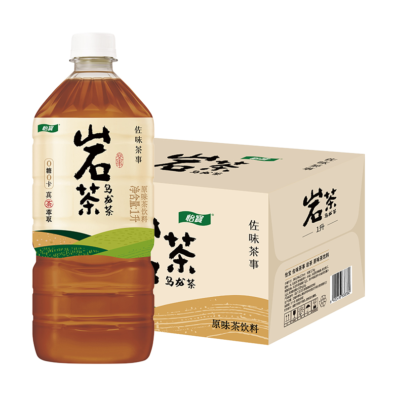 怡宝岩茶乌龙茶饮料1L*12瓶整箱茶香浓郁即饮无糖健康茶饮料高清大图