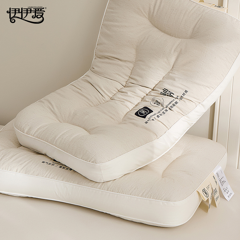 伊伊爱 YHJ25288 高山苦荞肩颈双护枕 42*70cm/1600g 米色高清大图
