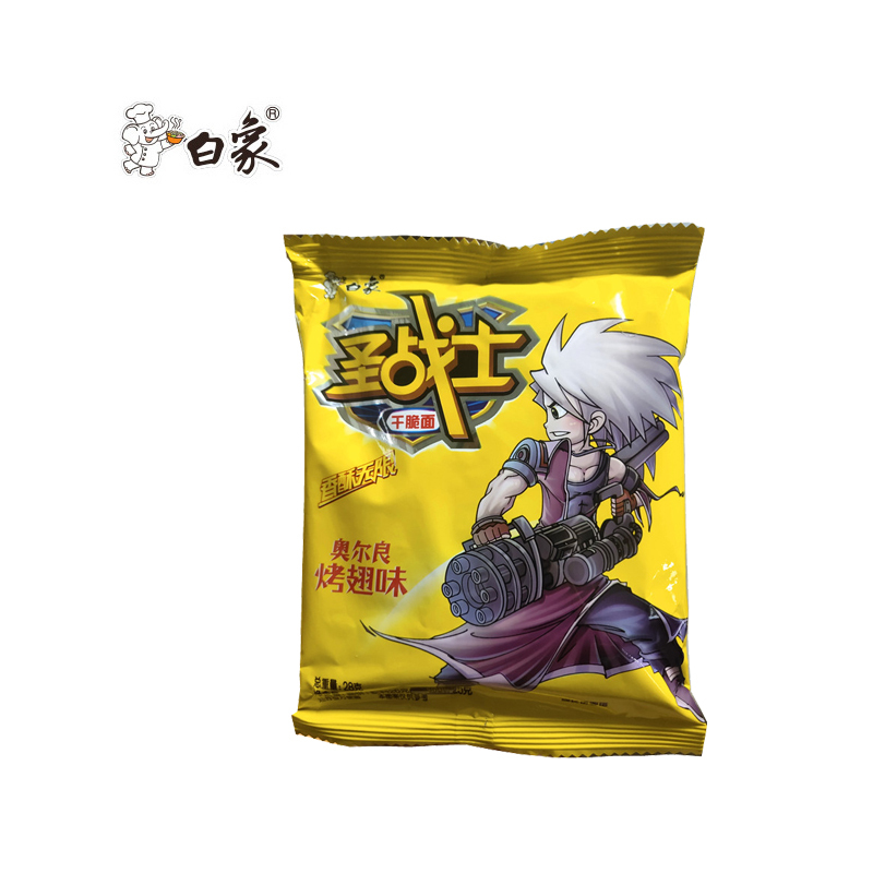 白象圣战士干脆面奥尔良烤翅味28g48干吃面怀旧速食零食宿舍即食泡面