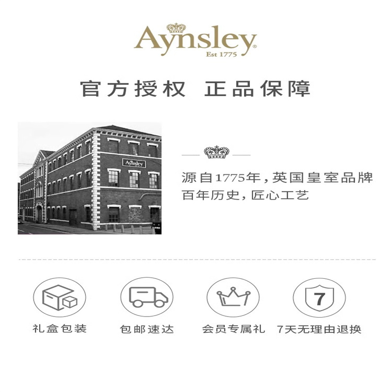 英国安斯丽Aynsley色釉山茱萸小蛮腰骨瓷高颜值咖啡杯碟对杯送礼高清大图