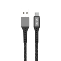 ASPOR A166 安卓数据线平板手机通用尼龙数据线Micro USB1M充电线 黑色