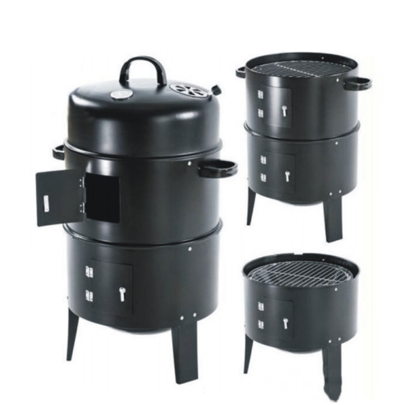 三合一户外烧烤炉烟熏炉商用家用烧烤箱烧烤架熏肉炉熏腊肉