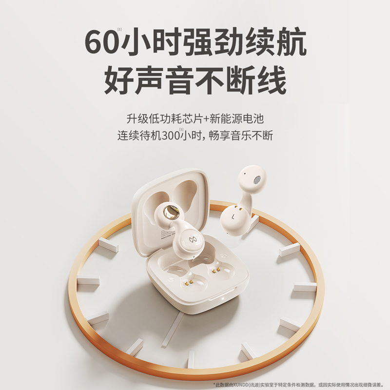 讯迪蓝牙耳机2023新款耳坠式高颜值女生超长待机续航半入耳式官方正品