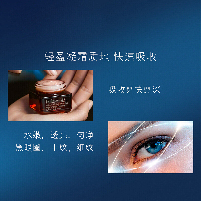 Estee Lauder雅诗兰黛小棕瓶眼霜 新款抗蓝光/特润修护精华眼霜15ml*2 保湿