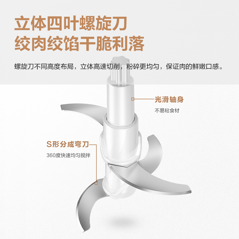 美的(Midea)绞肉机家用电动多功能全钢绞肉馅机智能削羊肉切菜碎肉打肉机搅拌辅食料理绞肉机MJ-LZ25Easy235