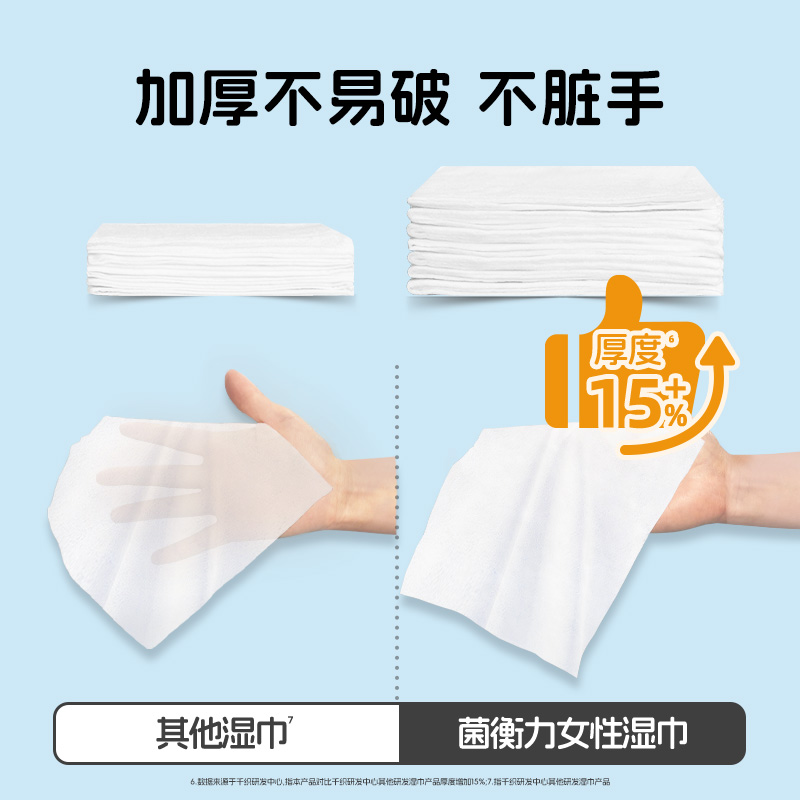 她研社(Herlab) 经期护理湿巾7抽*9包*2提+赠7抽*6包高清大图