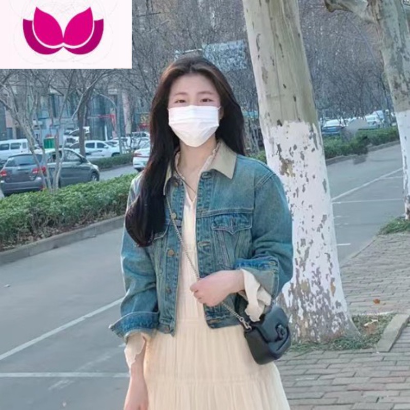 七斓春季小个子茶系穿搭蓝色牛仔外套白色连衣裙高级感轻熟套装女 M洋气减龄/纯欲辣妹/宽松显瘦/可盐可甜/超火奶系/学生少女 蓝色牛仔外套小个子/轻熟风套装/盐系穿搭/2023年新款/奶