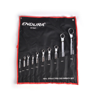 力易得(ENDURA)10件套全抛光双梅扳手 双头梅花扳手组套 E1547 1套