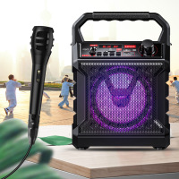 联想V015户外演出移动拉杆音响跳广场舞音箱带K歌便携式大功率音量唱歌蓝牙叫卖店铺专用家用8寸低音炮