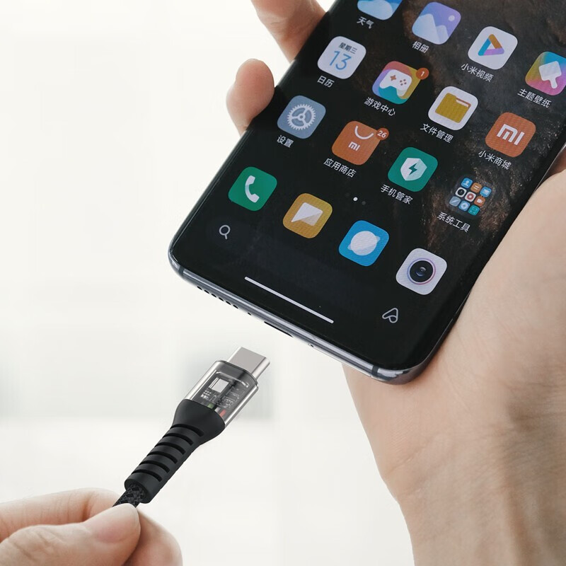 闪极 100W抗拉编织数据线CC1.5米SL100高清大图