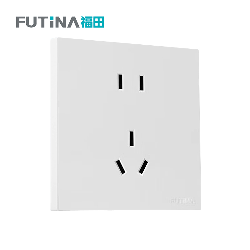 福田 插座 大面板家用墙壁插座面板 5孔10A 单位:个高清大图