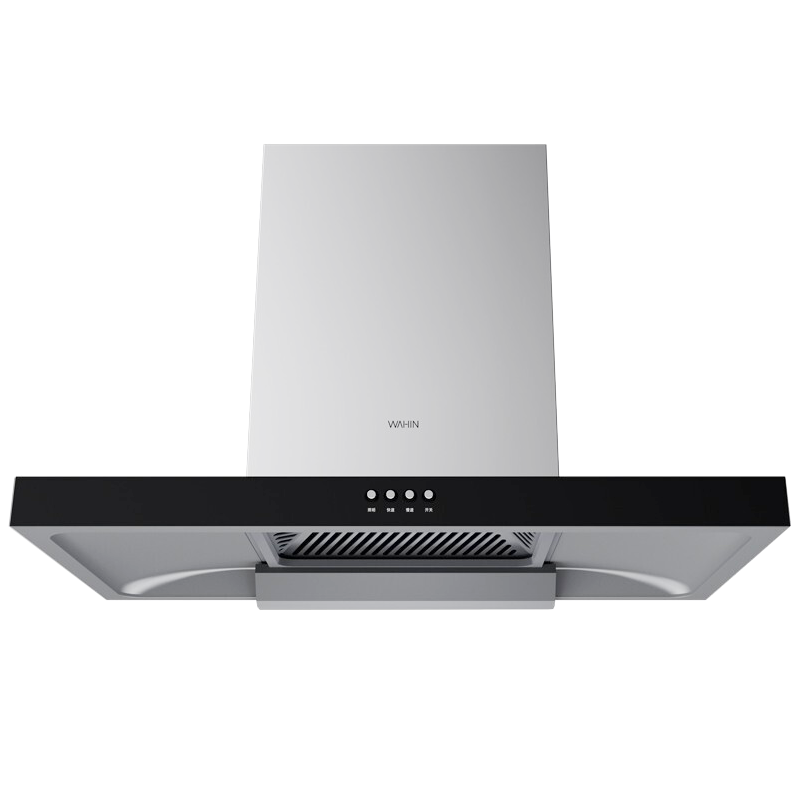 美的出品wahin家用18立方大吸力顶吸式欧式抽油烟机防撞头设计排烟机