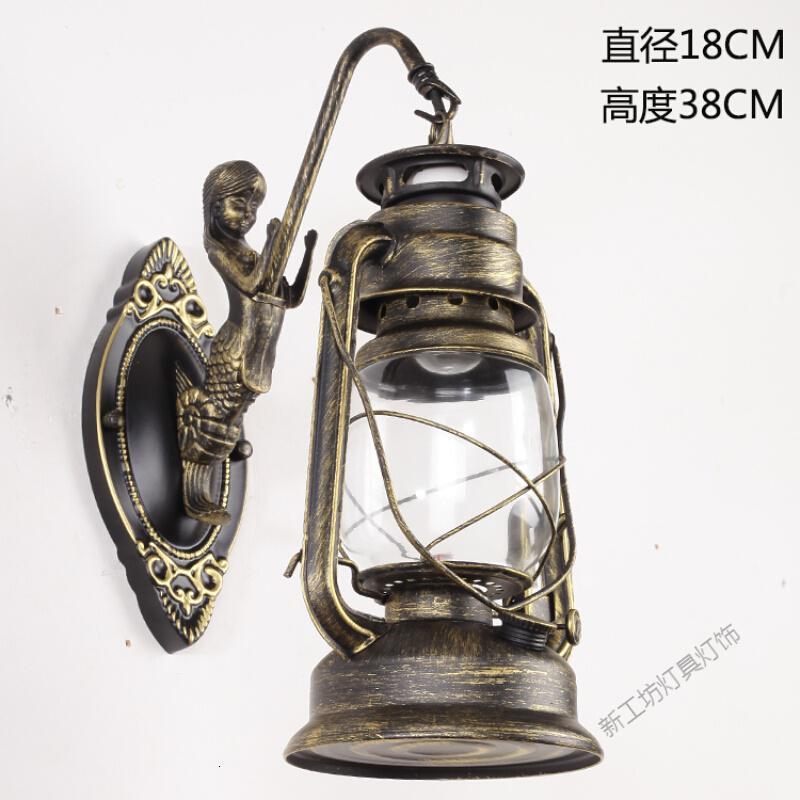 苏宁放心购 仿古马灯壁灯过道阳台户外防水中式怀旧煤油灯工业风酒吧复古壁灯