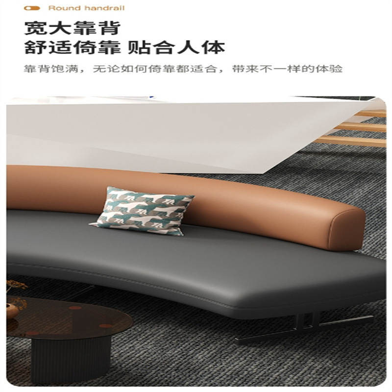 白寅 BY-KFSSF-003 280厘米长沙发 咖啡色(单位:张)高清大图