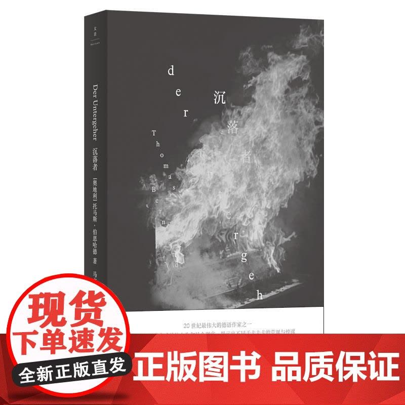 沉落者 格里尔帕策奖奥地利国家文学奖毕希纳奖得主托马斯伯恩哈德世纪文景德语文学独白体小说三位钢琴演奏家都艺术追求人生选择图片