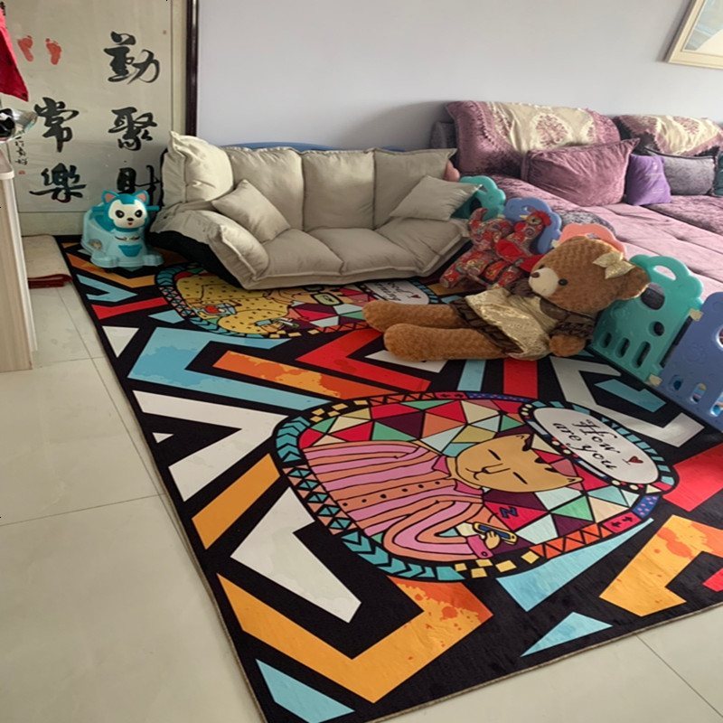 网红ins地毯卧室满铺少女心公主粉色地垫女孩房间装饰床边毯可爱