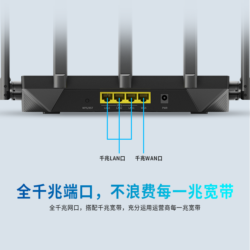 飞邑(FEIYI)FY-217G AC2100双频无线路由器千兆端口家用穿墙WiFi信号增强 7天线高端游戏路由器高清大图