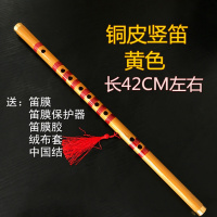 竖横笛苦竹紫竹笛子炎成人儿童初学魔道祖师陈情舞蹈道具COS笛 铜皮苦竹横笛黑色