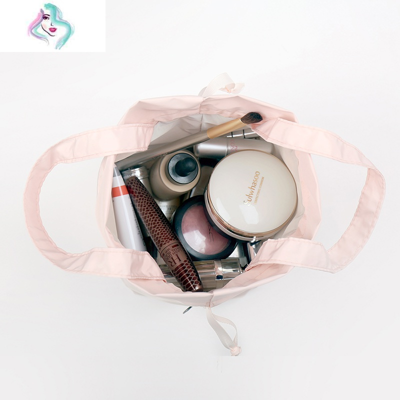 懒人化妆包女大容量便携抽绳口红化妆品收纳包ins网红旅行化妆袋你