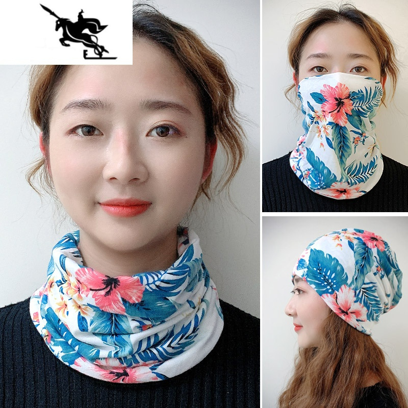 newlake韩版薄款头巾两用脖套领女士春秋护颈小套头围脖夏季防晒百搭