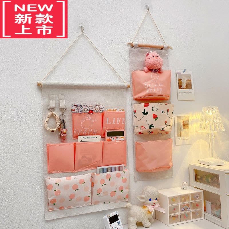 可莉允收纳袋挂袋墙挂式储物袋门后悬挂墙壁置物兜挂墙布袋宿舍壁挂器图片