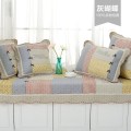 全棉田园布艺飘窗垫防滑阳台垫子窗台垫沙发垫飘窗垫加厚_3_606 90*120cm （飘窗）灰蝴蝶