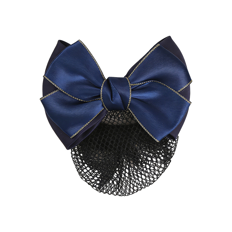 山之只 职业头花蝴蝶发夹 藏青金边 个高清大图