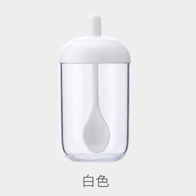 白色 防潮调料盒玻璃家用密封调味瓶罐子盐罐厨房糖味精瓶罐刷油壶套装