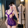 长夜漫漫情趣内衣蕾丝诱惑免脱性感睡衣开裆连体衣火辣妹调情2058AnzKkq 均码(80-120斤) 紫色