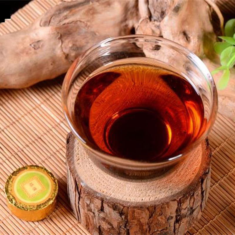 瑧馔 2013年春茶藏茶边茶黑茶金币茶每粒5克装送禮佳品320克 西蜀雅贡 5克*64粒