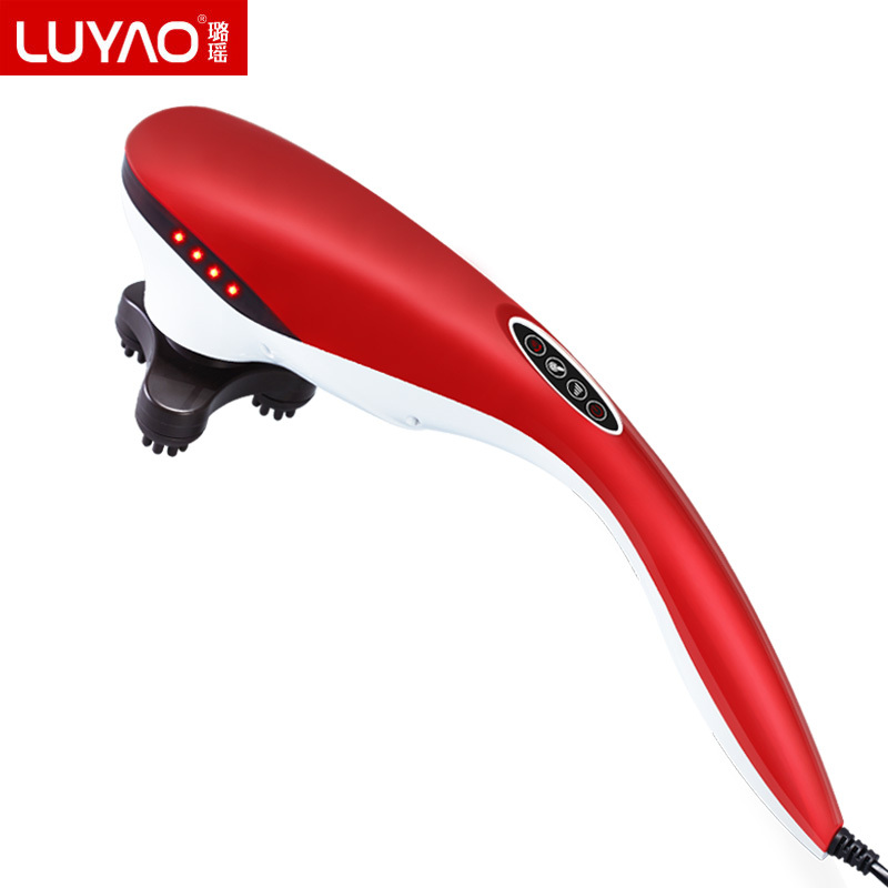 璐瑶(LUYAO)多功能按摩棒 LY-530艾草定制版 中国红 电动按摩器颈椎腰部肩部按摩捶
