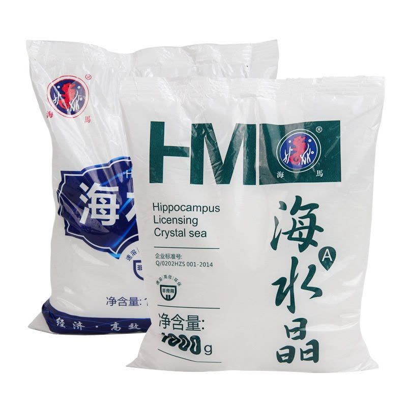 海水鱼虾蟹海鲜池龙虾螃蟹观赏鱼珊瑚专用速溶海盐海水晶海水养殖图片