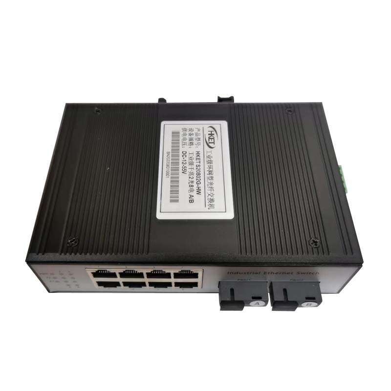 华科亿通 工业级环网型光纤交换机(千兆2光8电 A/B)HKET S20802G-HW高清大图