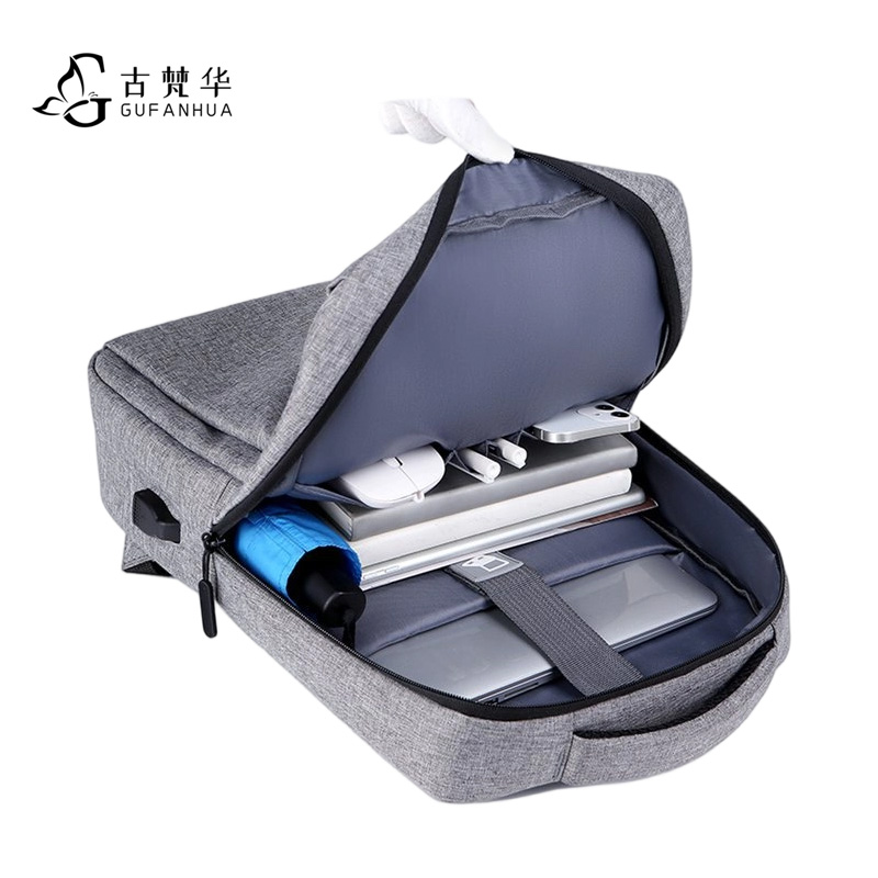 古梵华多功能背包商务电脑包usb充电双肩背包GFH2058/个高清大图