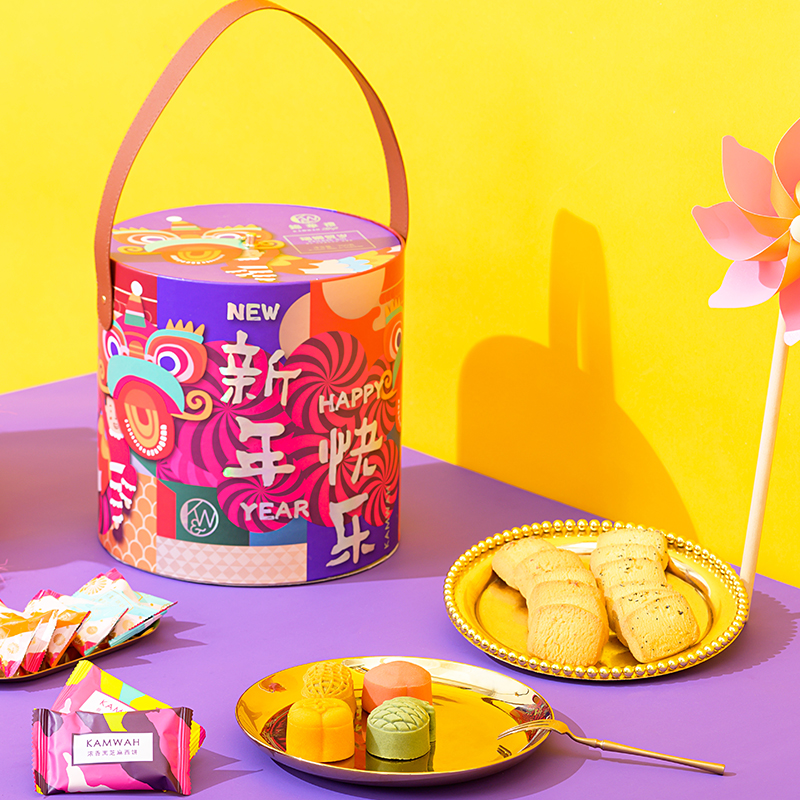 锦华礼 瑞狮贺岁 新年礼物员工福利客户团购饼干糕点组合装