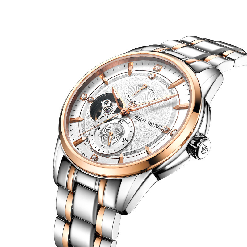 会员津贴天王表领航系列专柜同款自动机械男表蝴蝶扣钢带男士手表gs