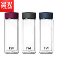 富光(FUGUANG)玻璃杯FB1015-280 280ml晶瑞玻璃杯 男女士透明带盖 玻璃茶杯子