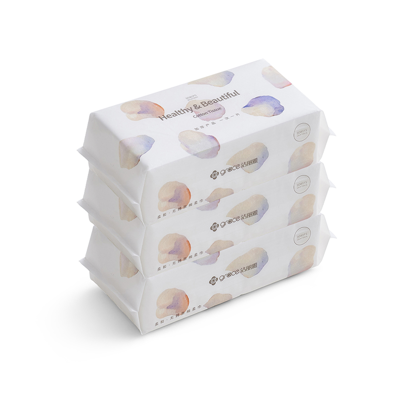 洁丽雅一次性洗脸巾棉柔巾洁面巾洗脸毛巾擦脸巾单包装20*20cm90抽/包高清大图