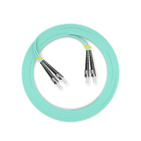 千天(QANTOP)光纤跳线 电信级光纤熔接收发器尾纤 光端机适用 ST-ST多模双芯OM4-QT-GXTX394