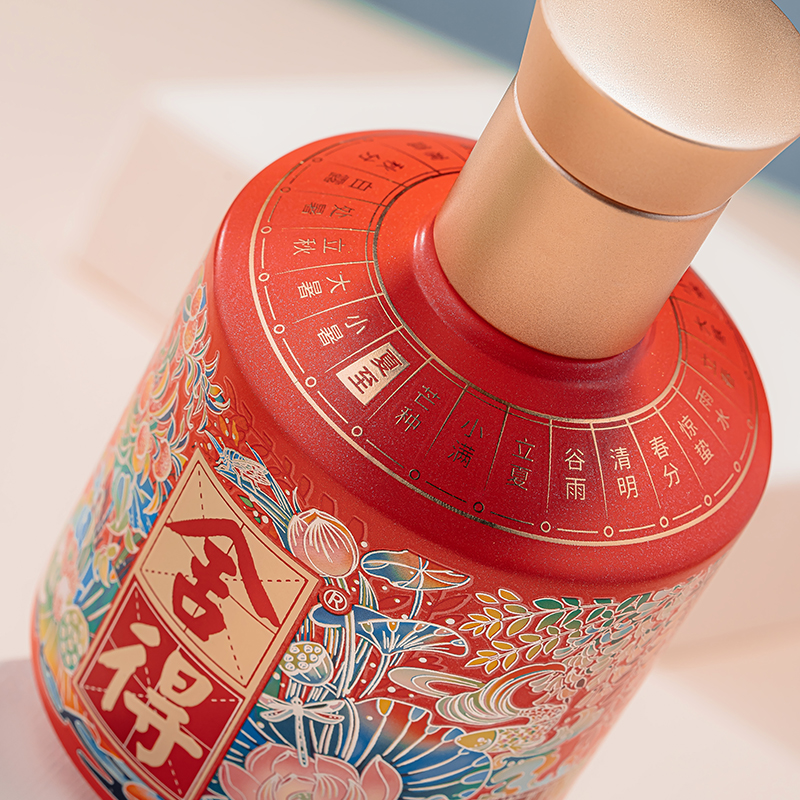 [4瓶]品味舍得酒 二十四节气小酒52度100ml*4瓶(春分、夏至、秋分、冬至)小酒收藏摆柜高清大图